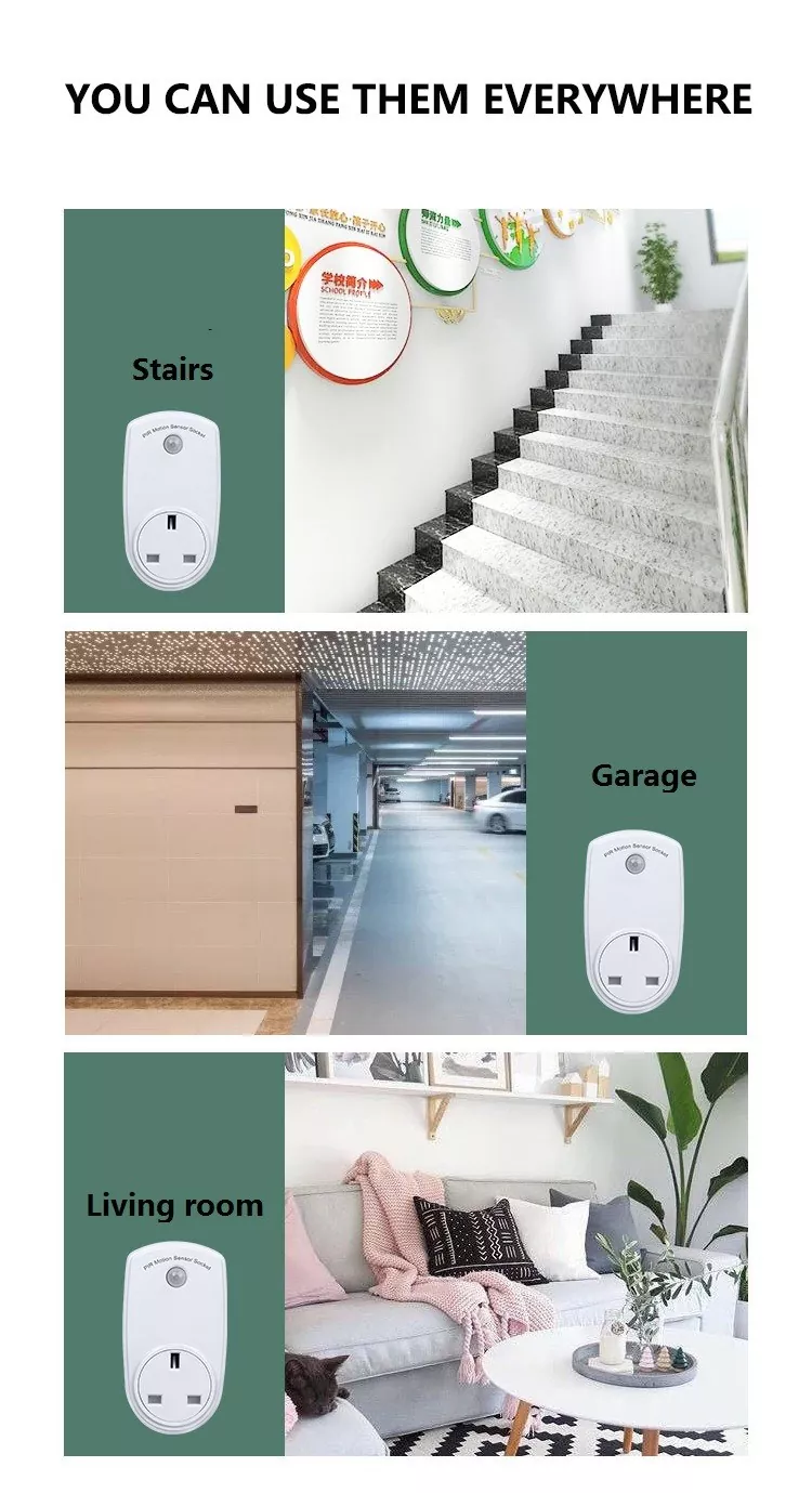 UK Motion Sensor Socket